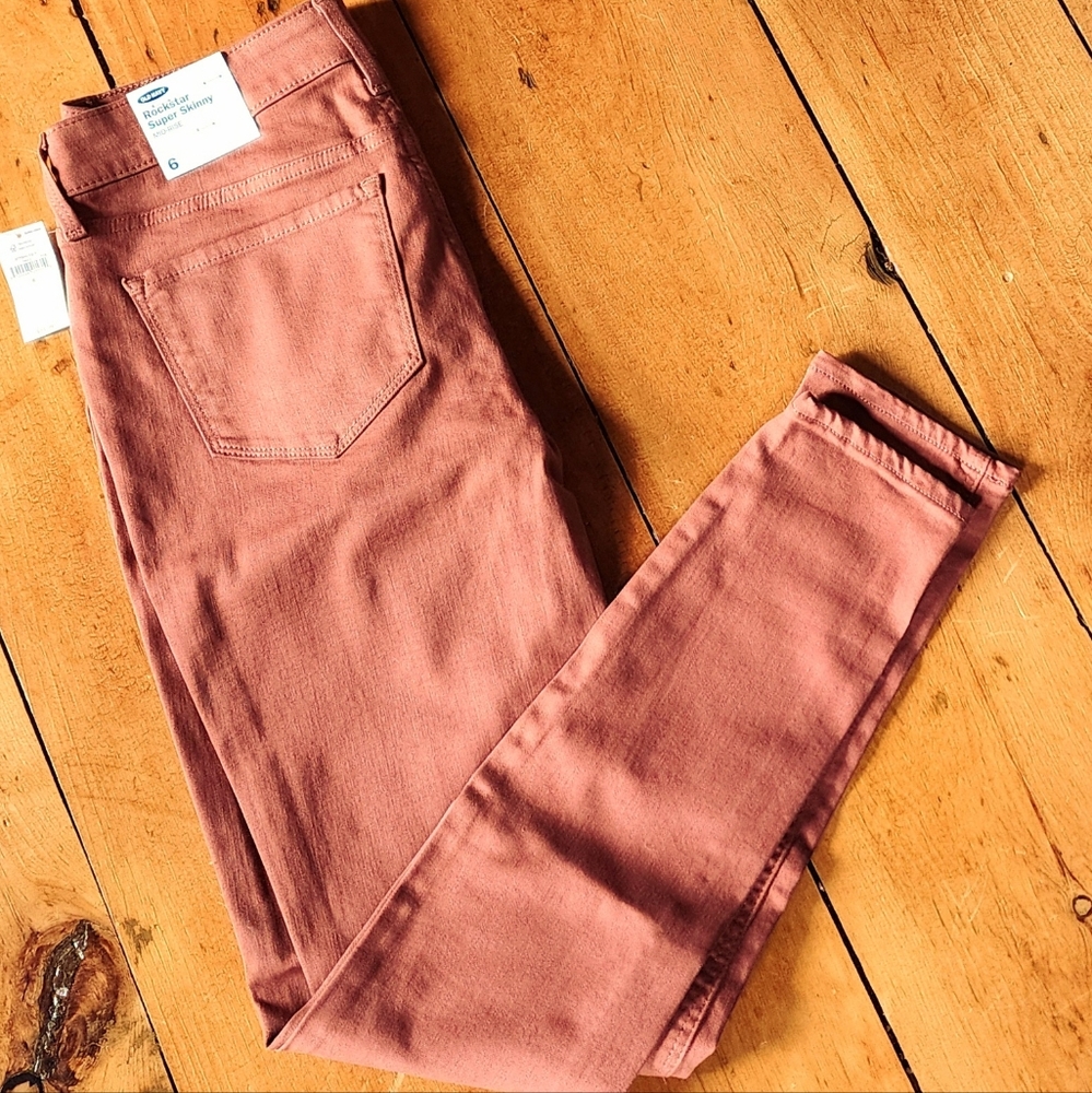 Old Navy Rockstar Super Skinny, color pretty penny